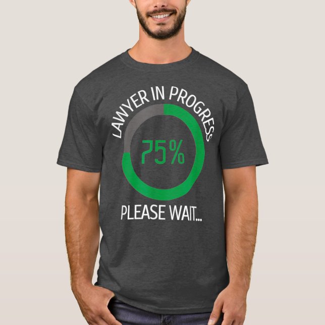 Camiseta Advogado em Progresso Advogado e Presente na Facul (Frente)
