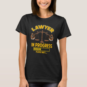 Camiseta Advogado Em Progresso Futuro Advogado Graduado Em