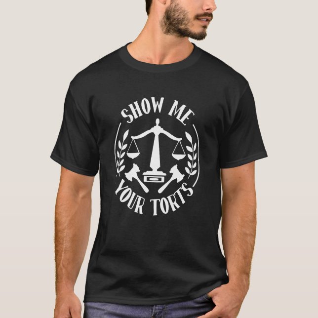 Camiseta Advogado Engraçado Citações Mostra-Me O Teu Legal  (Frente)