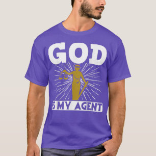 Camiseta Advogado Estudante de Direito O Agente Deus É Meu