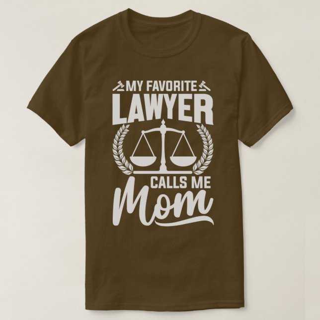 Camiseta Advogado Favorito Me Chama Mãe Lei De Justiça Engr (Frente do Design)