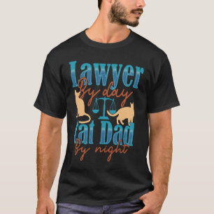 Camiseta Advogado Por Dia Pai De Gato Por Noite De Advogado