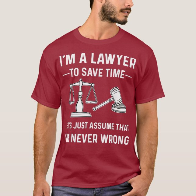 Camiseta Advogado Procurador de Direito, Estudante Gift (Frente)