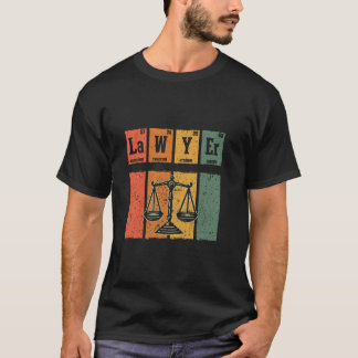 Camiseta Advogado Retro Amante Da Lei Advogado Elementos Pe