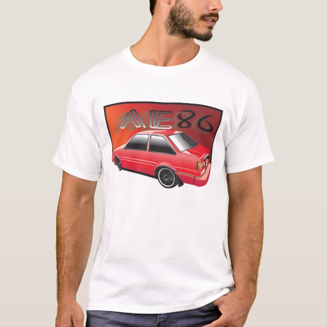 Camiseta AE86 Vermelho (Frente)