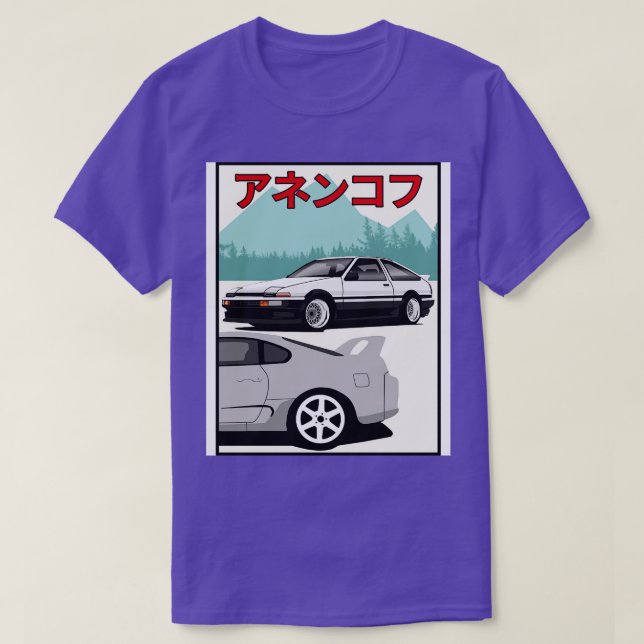 Camiseta AE86 vs Supra (Frente do Design)