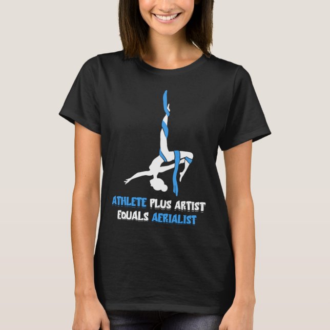 Camiseta Aerial Atleta Mais Artista Aerial Yoga Prendendo A (Frente)