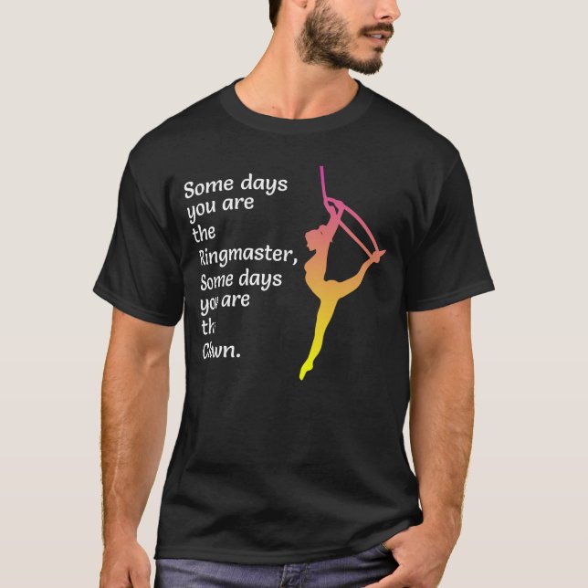 Camiseta Aerial Hoop Lyra Silk Circus Acrobatics Funny (Frente)