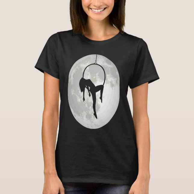 Camiseta Aerial Moon Aerial Yoga Circus Lyra Trapeze Aerial (Frente)