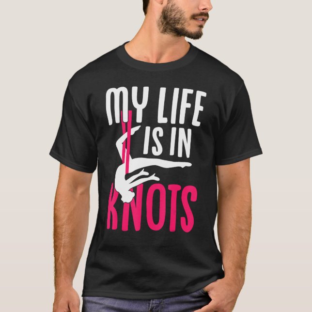 Camiseta Aerial Silk Aerialist My Life Is In Knots (Frente)