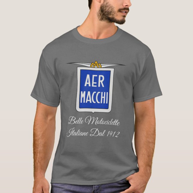 Camiseta Aermacchi Motocicletas 🏍 Itália 🇮 🇹 1912 (Frente)