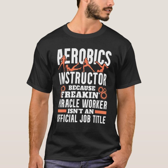 Camiseta Aerobi - Instrutor Aerobics - Exercício de Malhaçã (Frente)