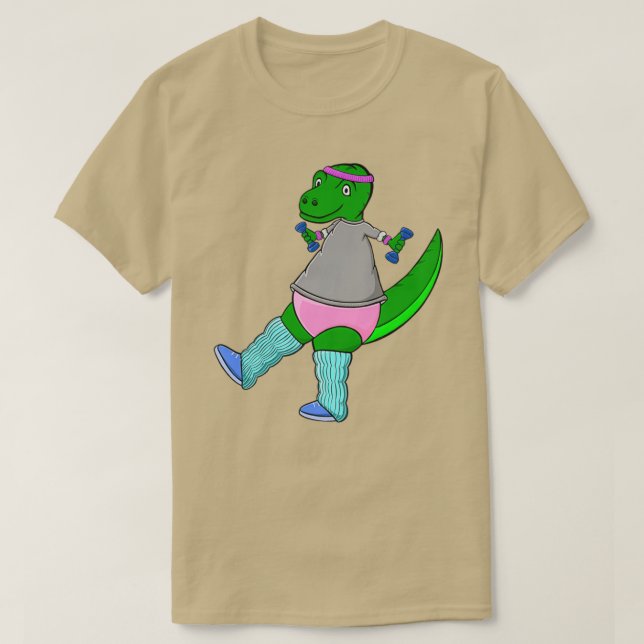 Camiseta aeróbica de dinossauros (Frente do Design)