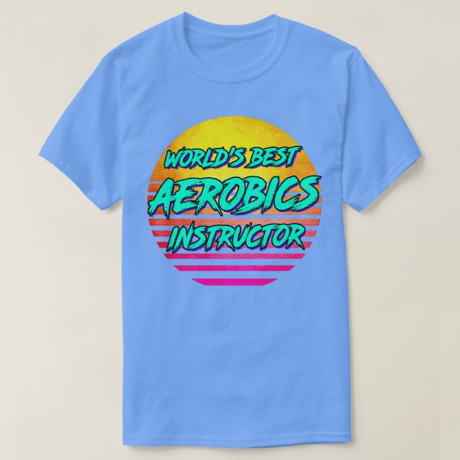 Camiseta Aeróbios da Retro 1980S 1 (Frente do Design)