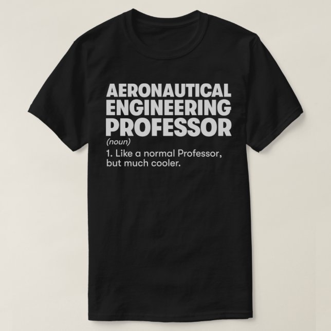Camiseta Aeronautical Engineering Professor1 (Frente do Design)