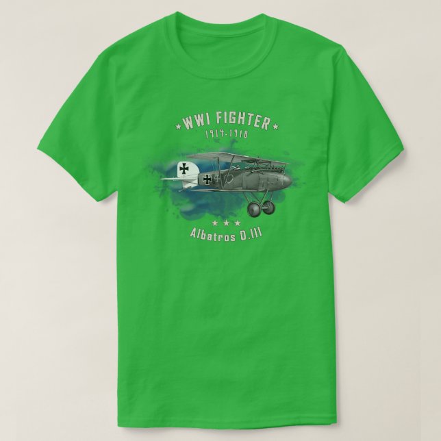 Camiseta Aeronave Albatros WI Fighter (Frente do Design)
