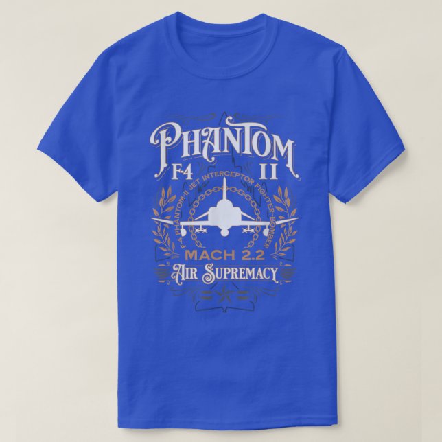 Camiseta Aeronave clássica F4 Phantom II Fighter-Jet (Frente do Design)