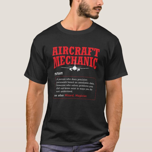 Camiseta Aeronave Mecânica De Definição De Aeronave Mec (Frente)
