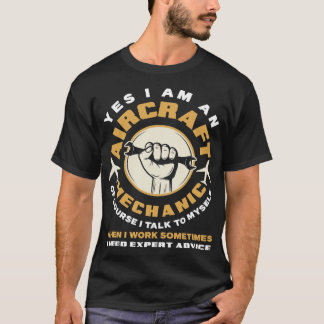 Camiseta Aeronave Mecânica Especialista em Aeronave Funny M