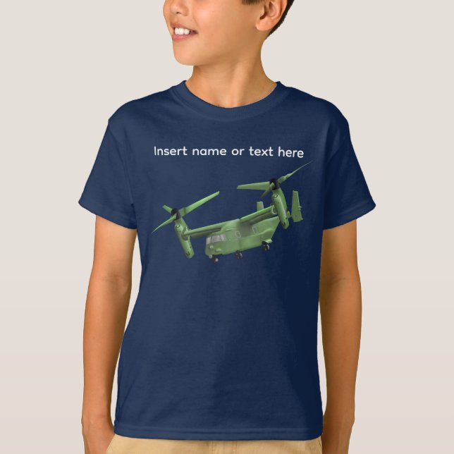 Camiseta Aeronave Osprey com espaço para nome (Frente)