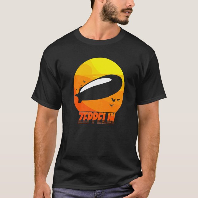 Camiseta Aeronave Tripla De Aviões De Aviões Dirigíveis Ret (Frente)
