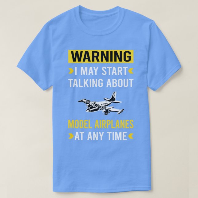Camiseta Aeronaves de avião modelo de aviso (Frente do Design)