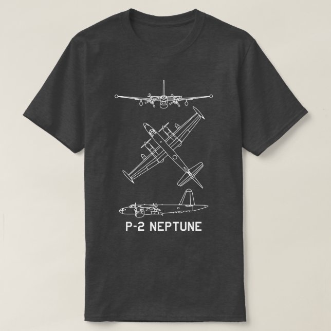 Camiseta Aeronaves de guerra antisubmarinas P2 Netuno-Ameri (Frente do Design)