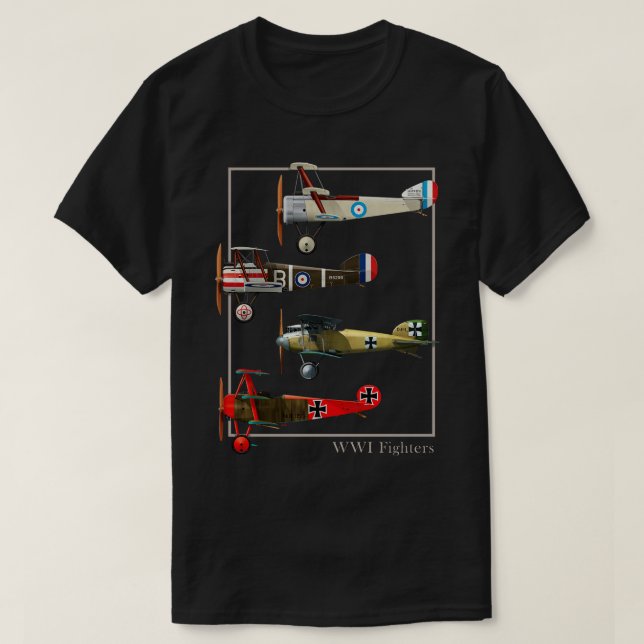 Camiseta Aeronaves de guerra WI (Frente do Design)