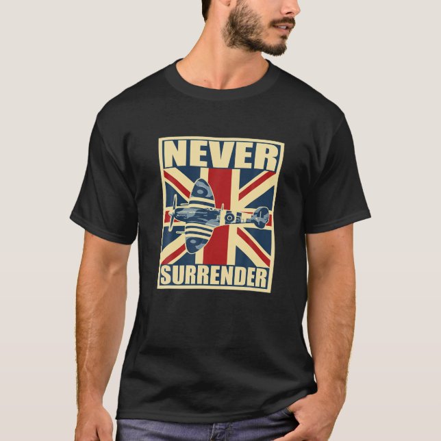 Camiseta Aeronaves de incêndio da RAF WW2 Avião Guerra P (Frente)