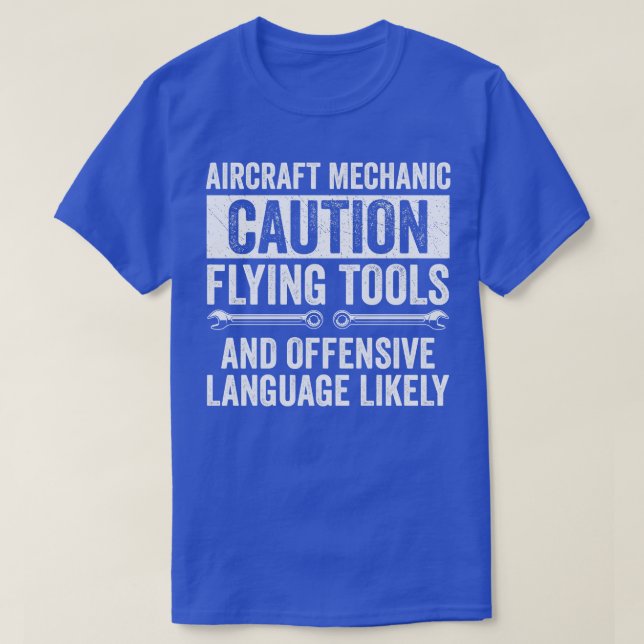 Camiseta Aeronaves Engraçadas Mecânicas De Fixação 1 (Frente do Design)