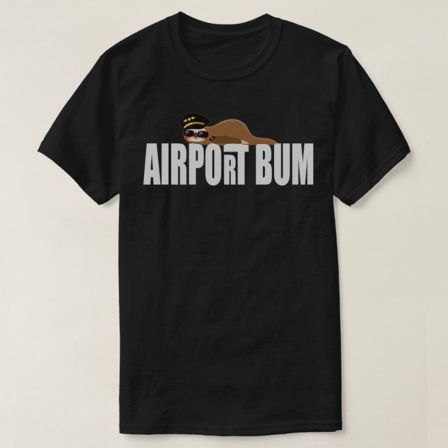 Camiseta Aeroporto Bum Aviation Roupa Para O Piloto E Frequ (Frente do Design)
