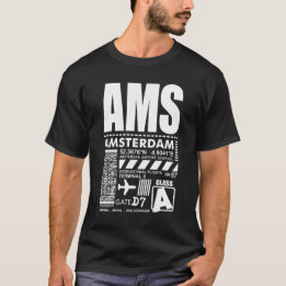 Camiseta Aeroporto de Amesterdã de Schiphol
