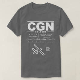 Camiseta Aeroporto de Colônia Bonn CGN T-Shirt
