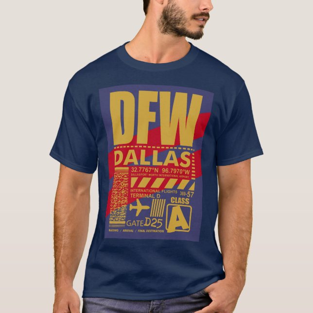 Camiseta Aeroporto de DFW Dallas (Frente)