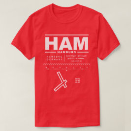 Camiseta Aeroporto de Hamburgo HAM T-Shirt