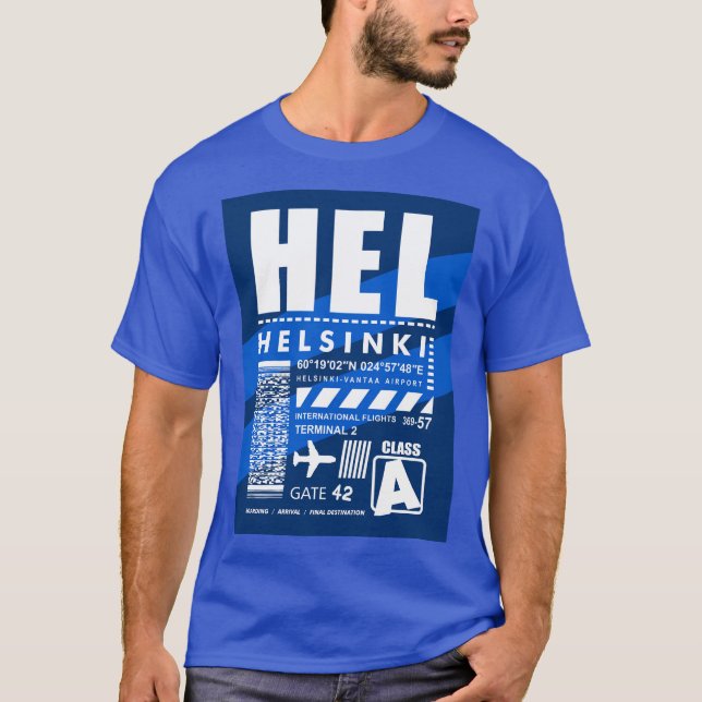 Camiseta Aeroporto de Helsínquia HEL (Frente)