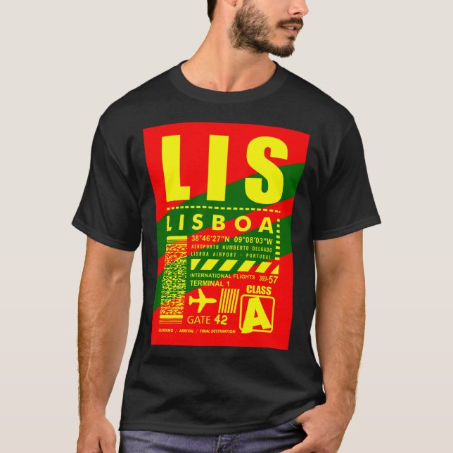 Camiseta Aeroporto de Lisboa LIS (Frente)