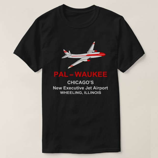 Camiseta Aeroporto de Palwaukee, Wheeling, Illinois (Frente do Design)