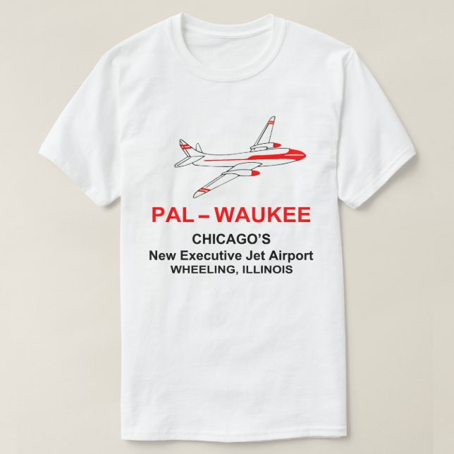Camiseta Aeroporto de Palwaukee, Wheeling, Illinois (Frente do Design)