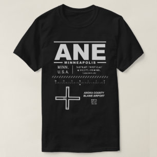Camiseta Aeroporto do Condado de Anoka Blaine ANE USAA