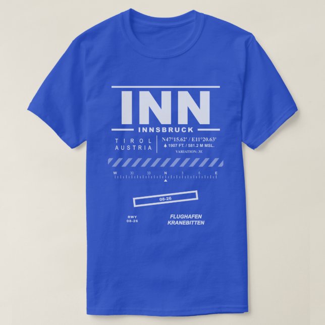 Camiseta Aeroporto Innsbruck Kranebitten DCI T-Shirt (Frente do Design)