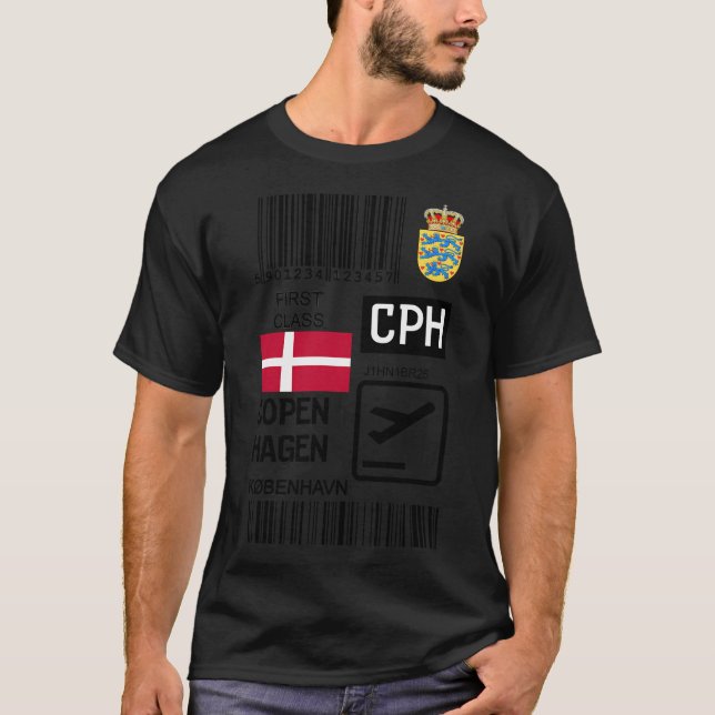Camiseta Aeroporto Internacional de Copenhaga Kastrup (Frente)