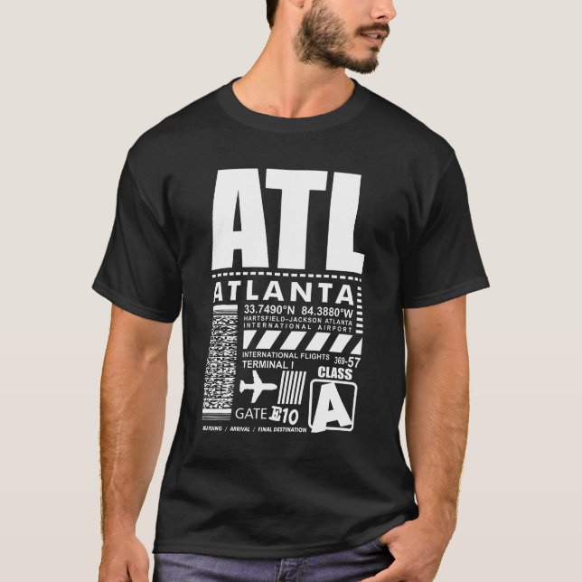 Camiseta Aeroporto Internacional de Hartsfield Jackson Atla (Frente)