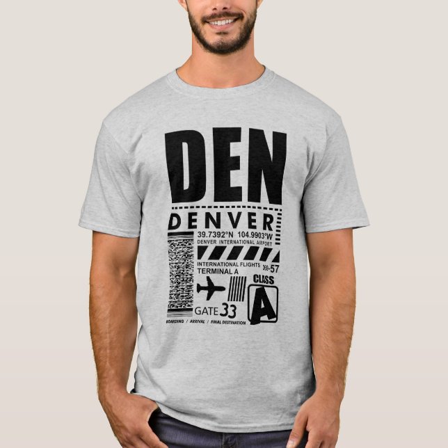 Camiseta Aeroporto Internacional DEN Denver (Frente)