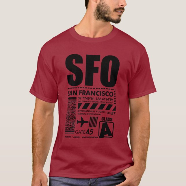 Camiseta Aeroporto Internacional SFO São Francisco (Frente)