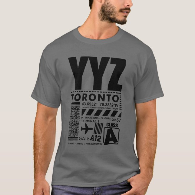 Camiseta Aeroporto Internacional YYZ Toronto Pearson (Frente)