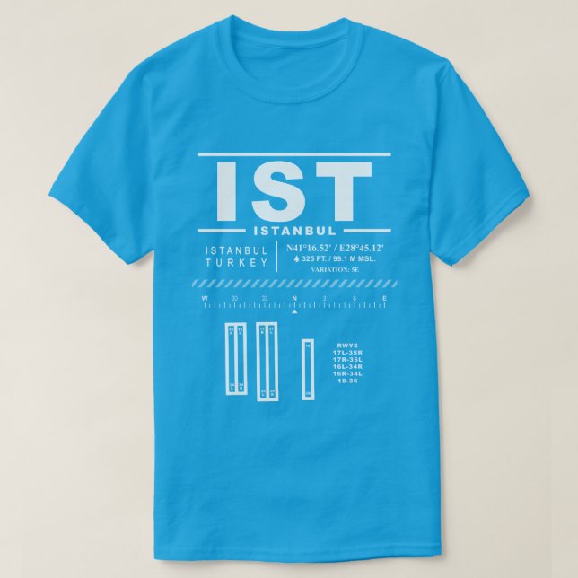 Camiseta Aeroporto IST de Istambul (Frente do Design)