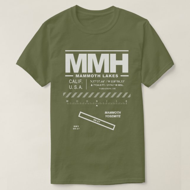 Camiseta Aeroporto Mammoth Yosemite MMH T-Shirt (Frente do Design)