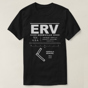 Camiseta Aeroporto Municipal de Kerrville ERV USAA