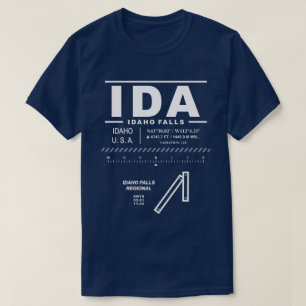 Camiseta Aeroporto Regional de Idaho Falls IDA